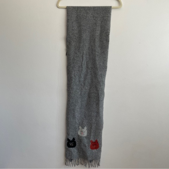 Tait and Style 3D wool cat lady scarf fringe cute fun teacher winter warm cozy - Picture 12 of 16